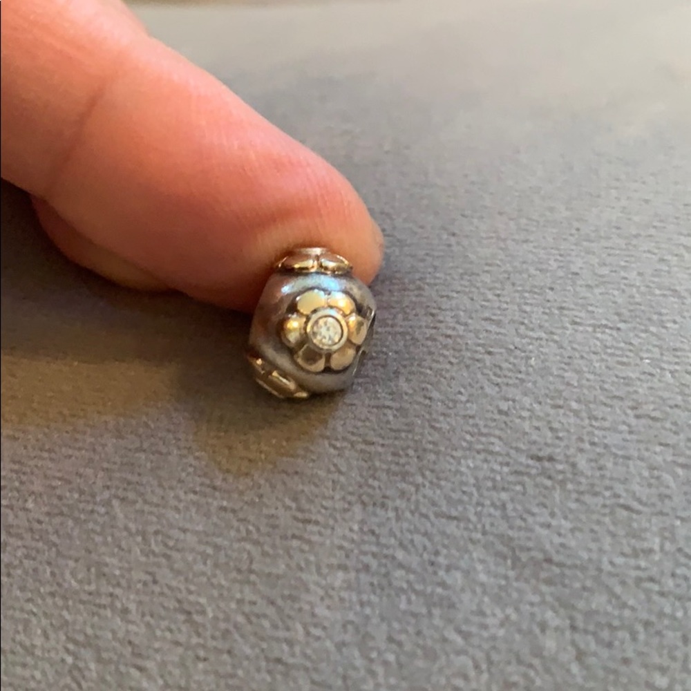Pandora retired CZ flower charm